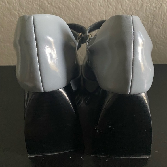 Jeffrey Campbell Reine Mary Jane SquareToe Blue Y2K Goth Platform Pumps 6.5 - Picture 9 of 16